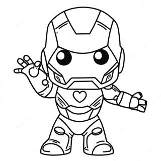 Bedarande Chibi Iron Man Malarbild 42932-35752