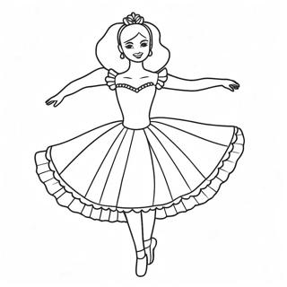 Elegant Barbie Ballerina I Tutu Malarbild 42952-35770