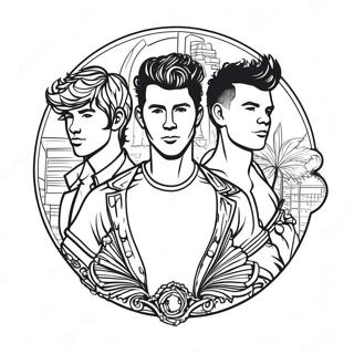 Jonas Brothers Logotyp Malarbild 42971-35792