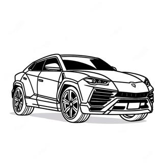 Sportig Lamborghini Urus Malarbild 43103-35888