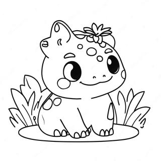 Sot Bulbasaur I En Tradgard Malarbild 4361-3518