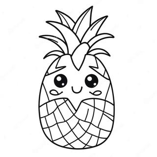 Sot Tecknad Ananas Malarbild 4391-3541