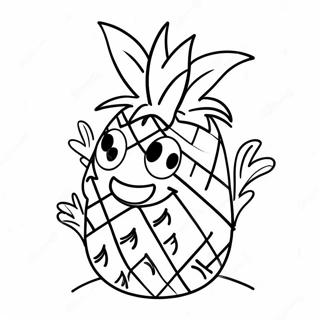 Sot Tecknad Ananas Malarbild 4391-3543