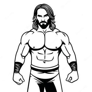 Seth Rollins Wwe Målarbilder