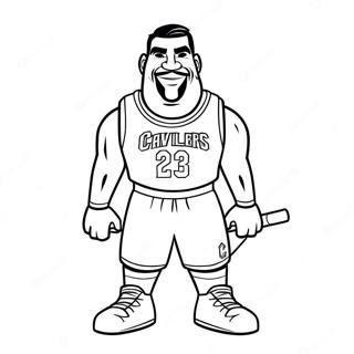 Cleveland Cavaliers Maskot Malarbild 44483-36989