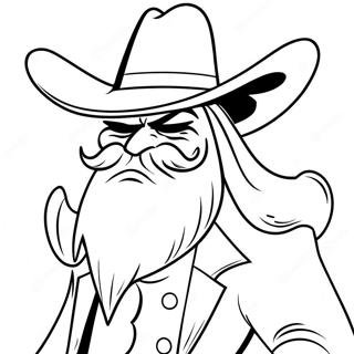 Yosemite Sam Med Cowboyhatt Malarbild 44713-37172