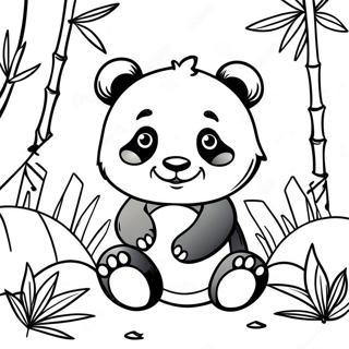 Sot Panda Bland Bambu Malarbild 44783-37225