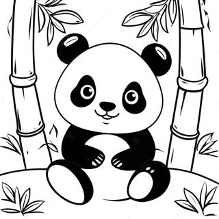 Sot Panda Bland Bambu Malarbild 44783-37226