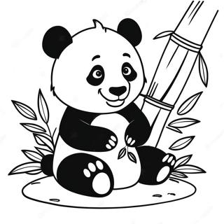 Sot Panda Bland Bambu Malarbild 44783-37228