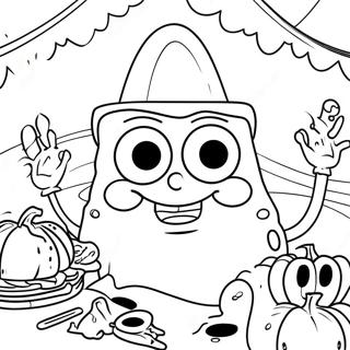 Spongebob Thanksgiving Festmalarbild 44892-37308