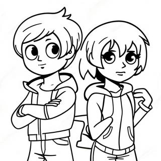 Scott Pilgrim Och Ramona Flowers Malarbild 45003-37401