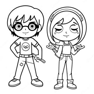 Scott Pilgrim Och Ramona Flowers Malarbild 45003-37404