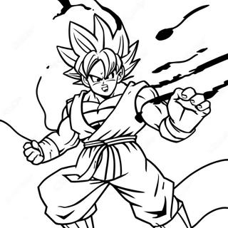 Goku Black I Stridsstallning Malarbild 4502-3622