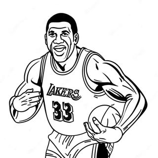 Magic Johnson Malarbild 45503-37779