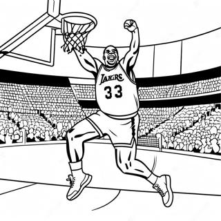 Magic Johnson Slam Dunk Malarbild 45504-37793