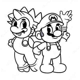 Mario Och Sonic Målarbilder