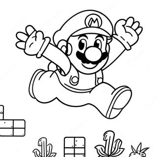 Super Mario Hoppar Over Fiender Farglaggningssida 45754-38000