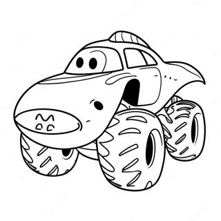 Fierce Haj Monster Truck Malarbild 4582-3685