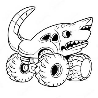 Fierce Haj Monster Truck Malarbild 4582-3687