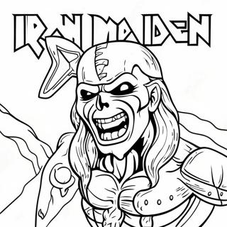 Farglaggningssida Med Iron Maiden Logotyp 45923-38259