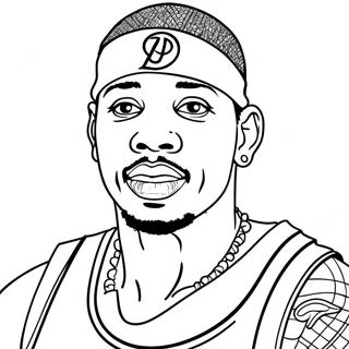 Allen Iverson Malarbild 45983-38302