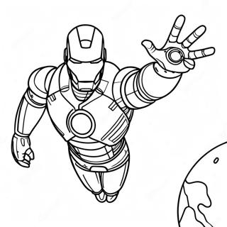 Iron Man I Rymden Malarbild 46024-38341