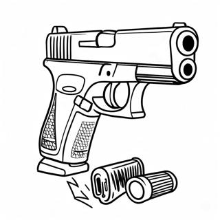 Realistisk Glock Pistol Farglaggningssida 46154-38448