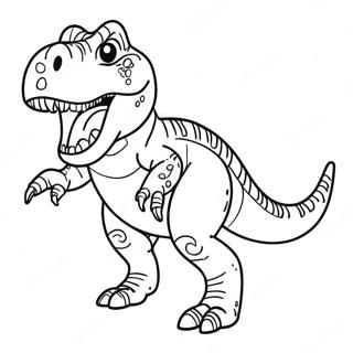 T Rex Ropande Dinosaurie Malarbild 46414-38653