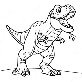 T Rex Ropande Dinosaurie Malarbild 46414-38656