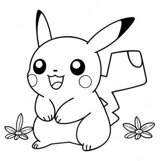 Sot Pikachu Pokemon Farglaggningssida 46934-39057