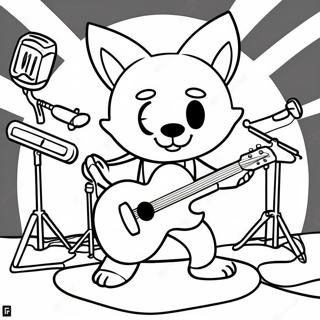 Farglaggningssida For Aggretsuko I Ett Rockband 47094-39189