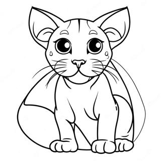 Lekfull Sphynx Katt Malarbild 47384-39418