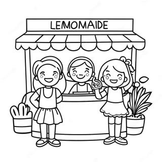 Sott Lemonadstand Med Leende Barn Malarbok 47645-39622