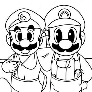 Luigi Och Mario Aventyr Malarbild 4782-3847