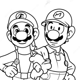 Luigi Och Mario Aventyr Malarbild 4782-3848