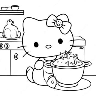 Hello Kitty Matlagning Malarbild 47884-39812