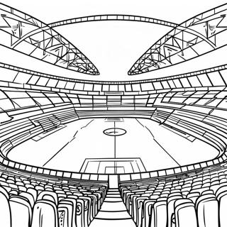 Spannande Fotbollsstadion Under Ljus Malarbok 48065-39974