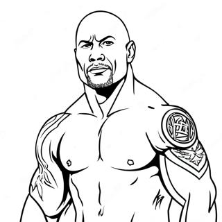 The Rock Wwe Malarbild 4811-3866