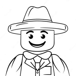 Glad Lego Person Med Hatt Malarbild 48235-40090