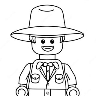 Glad Lego Person Med Hatt Malarbild 48235-40091