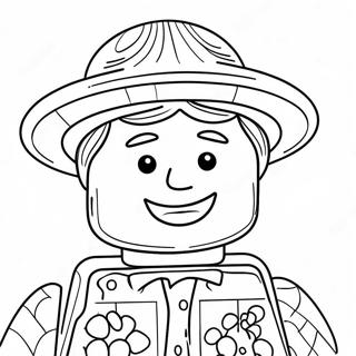 Glad Lego Person Med Hatt Malarbild 48235-40092