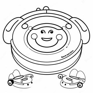 Sot Roomba Med Leende Ansikte Malarbild 48255-40116