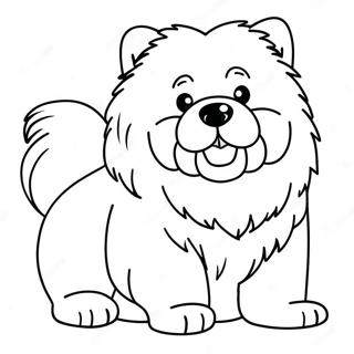 Fluffig Chow Chow Valp Farglaggningssida 48675-40434