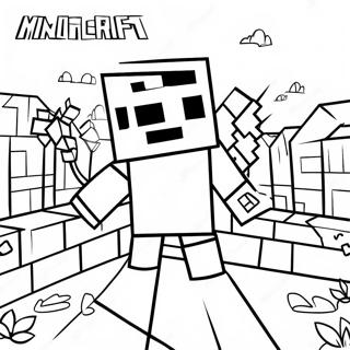 Skrammande Minecraft Enhet 303 Farglaggningssida 48705-40467