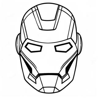 Detaljerad Iron Man Mask Malarbild 48925-40643