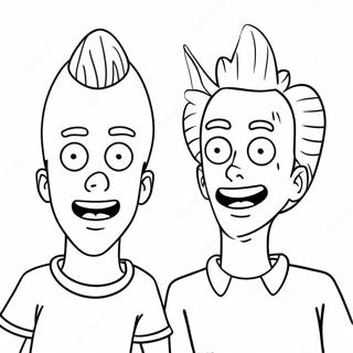 Beavis Och Butthead I Tokiga Kostymer Malarbild 48995-40700