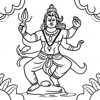 Dansande Shiva Malarbild 49375-41204