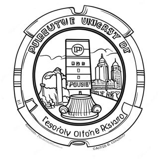 Farglaggningssida Med Purdue University Logotyp 49574-41151