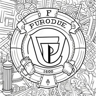 Farglaggningssida Med Purdue University Logotyp 49574-41364