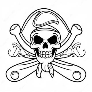 Fargglad Pirat Jolly Roger Malarbild 49825-41562